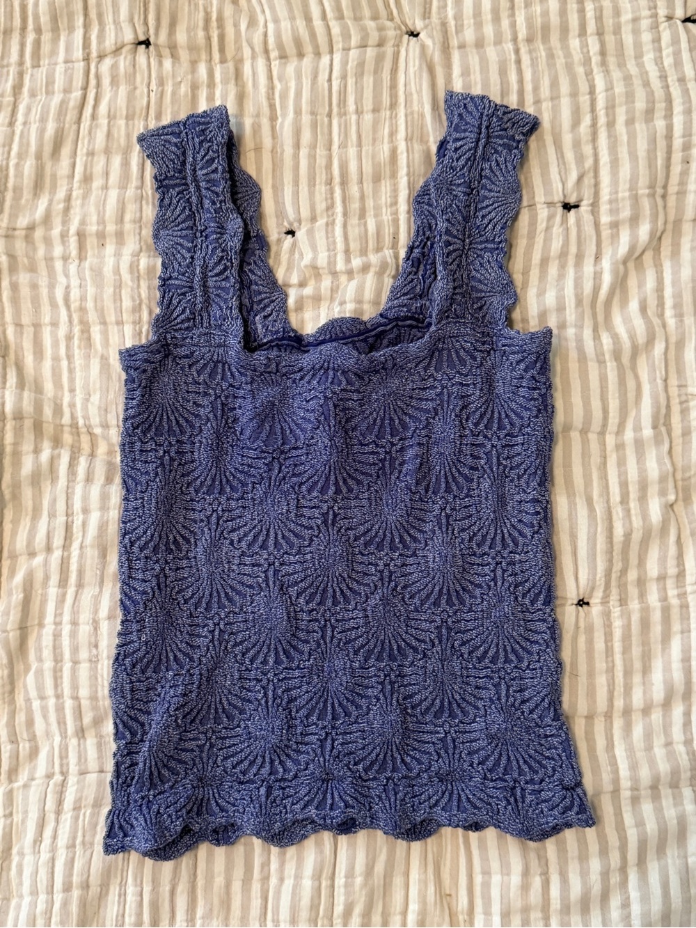 Free People Love Letter Cami - blue/purple, size M/L